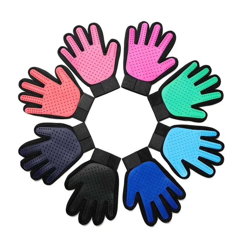 Silicone Pet Grooming Glove - כפפת טיפוח להסרת שיער ולרחצת חיות מחמד