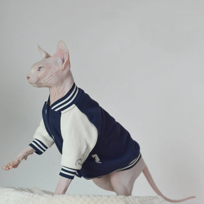 Baseball Jacket for Cats - מעיל בייסבול אופנתי לחתולים