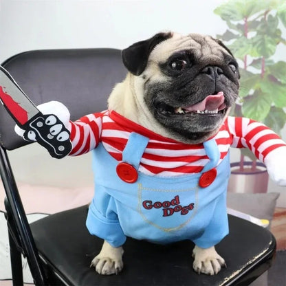 Chucky Dog Costume - תחפושת צ’אקי לכלבים וחתולים