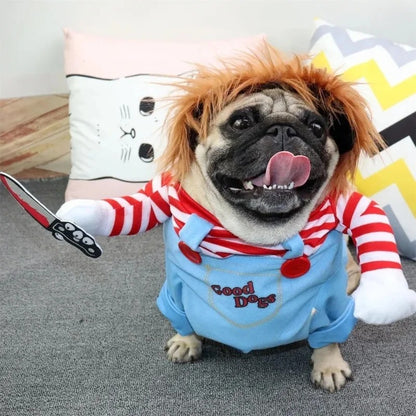 Chucky Dog Costume - תחפושת צ’אקי לכלבים וחתולים